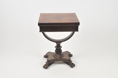 Lot 389 - A small 19th century mahogany card table, with...