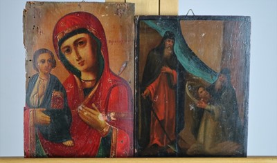 Lot 775 - Trio of Orthodox Religious Icon Paintings