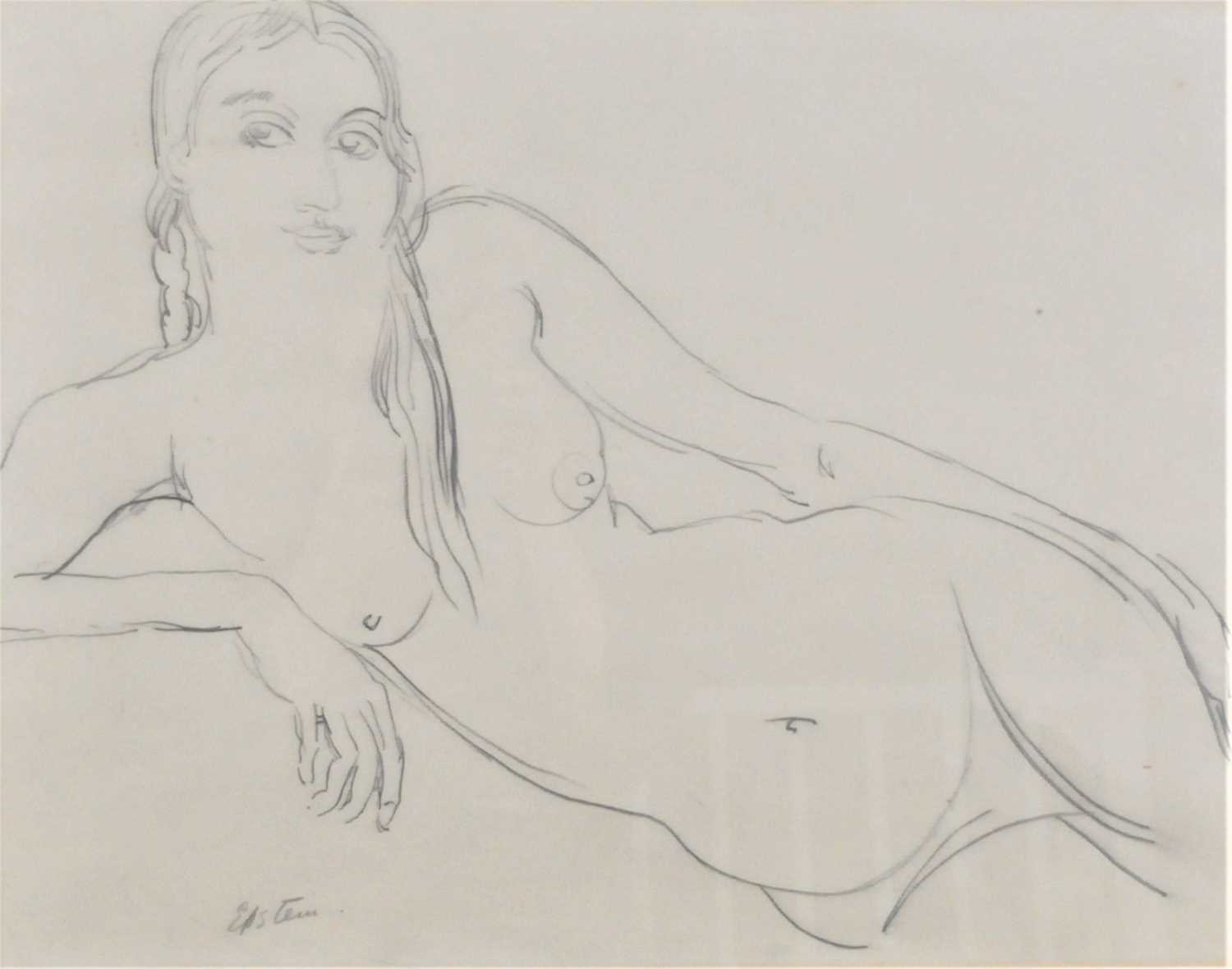 Lot 409 - Jacob Epstein (American-British, 1880-1959), Reclining Nude Sketch