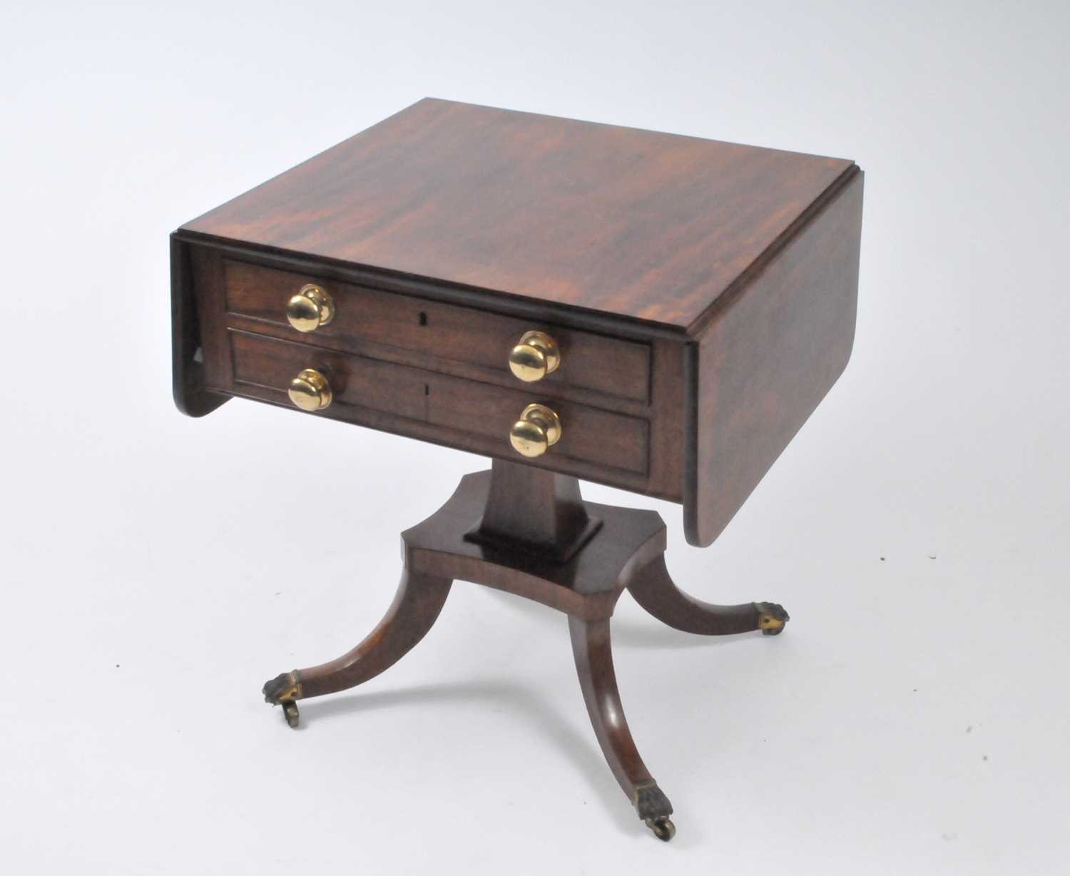 Lot 646 - A William IV mahogany pedestal sofa table, on...