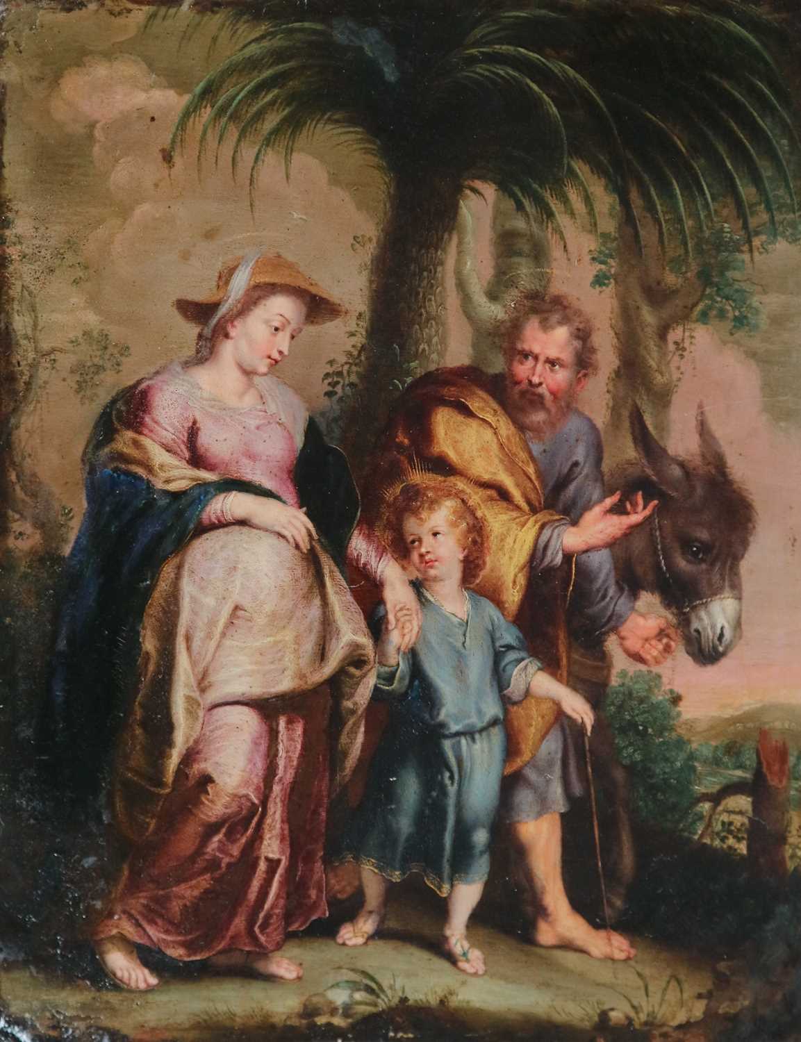 Lot 214 - After Peter Paul Rubens (18th Century) Return of Holy Family from Egypt