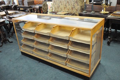 Lot 653 - A 20th century glazed shop haberdashery...