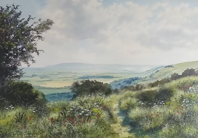 Lot 737 - Andrew Dandridge (British Contemporary), Windover Hill from Firle Beacon