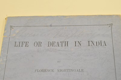 Lot 77 - NIGHTINGALE, Florence, Life or Death in India,...