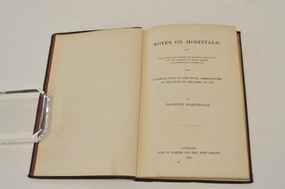 Lot 78 - NIGHTINGALE, Florence, Notes on Hospitals, 1st...