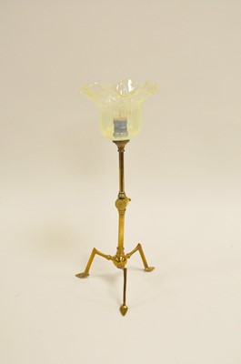 Lot 306 - A W.A.S Benson style brass table/wall lamp, on...