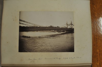 Lot 56 - BOAT RACE 1894 & 1895. Photograph album, large...