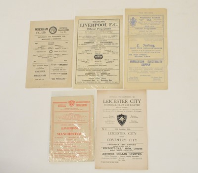 Lot 115 - WREXHAM v EVERTON, Nov. 1941, single sheet;...