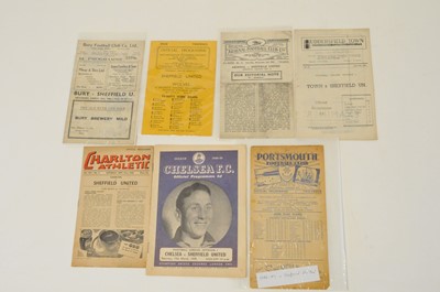 Lot 116 - SHEFFIELD UNITED away matches at Bury 1945-46;...