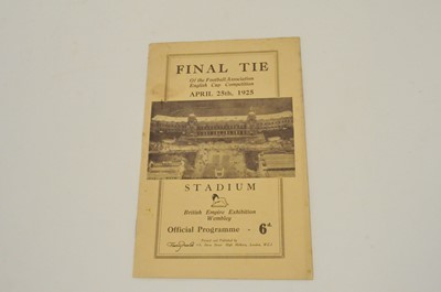 Lot 119 - FA CUP FINAL 1925, Cardiff City v Sheffield...