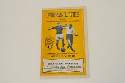 Lot 124 - FA CUP FINAL 1930, Arsenal v Huddesfield Town