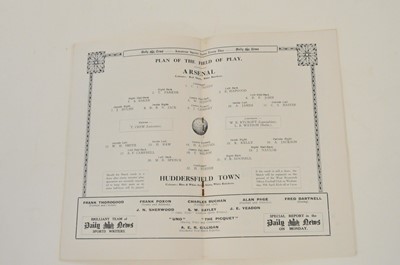 Lot 124 - FA CUP FINAL 1930, Arsenal v Huddesfield Town