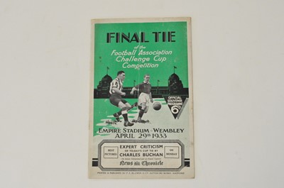 Lot 127 - FA CUP FINAL 1933, Everton v Manchester City