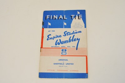 Lot 130 - FA CUP FINAL 1936, Arsenal v Sheffield United....