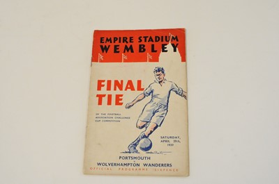 Lot 133 - FA CUP FINAL 1939, Portsmouth v Wolves
