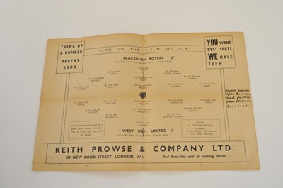 Lot 134 - WAR CUP FINAL 1940, Blackburn Rovers v West...