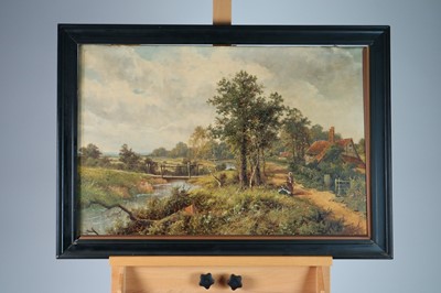 Lot 212 - Octavius Thomas Clark (British 19th-20th Century), Ladies Beside a Country Stream