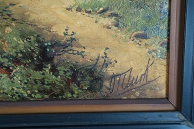 Lot 212 - Octavius Thomas Clark (British 19th-20th Century), Ladies Beside a Country Stream