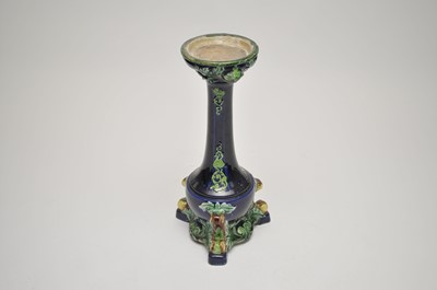 Lot 373 - A brightly coloured Majolica plant stand, 69cm...