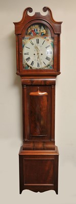 Lot 295 - A 19th century mahogany longcase clock, the...