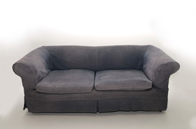 Lot 374 - An upholstered chesterfield two-seat sofa,...