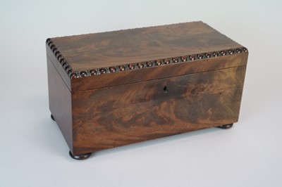 Lot 477 - A 19th century mahogany tea caddy, of...