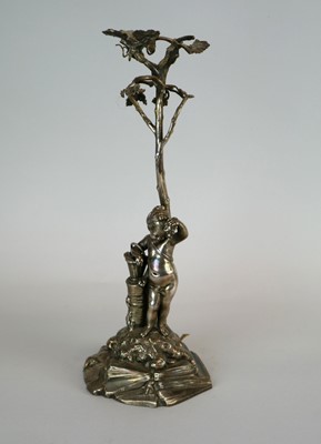 Lot 98 - An Elkington & Co silver plated centrepiece converted to lamp