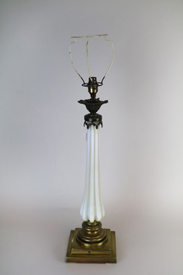 Lot 263 - An early 20th century desk lamp, the tapering...