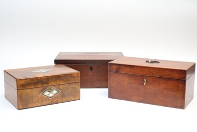 Lot 267 - A 19th century twin-divisional tea caddy with...