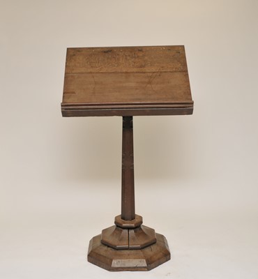 Lot 508 - A Victorian heavy ecclesiastical oak lectern,...