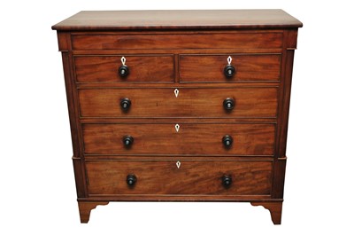 Lot 357 - A large 19th century mahogany chest of two...