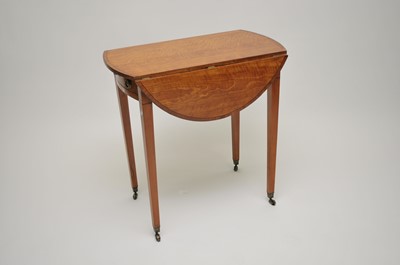 Lot 368 - A small 19th century satinwood Pembroke tea...