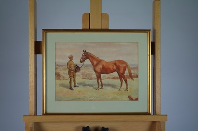 Lot 57 - Watercolour of a Cavalry Horse