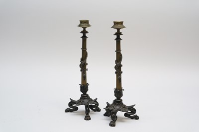 Lot 234 - A decorative pair of early 20th century cast...