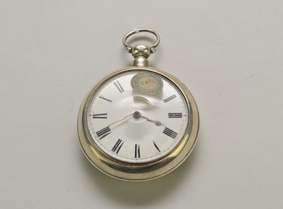 Lot 133 - An early Victorian silver pair cased pocket watch