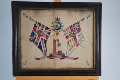 Lot 25 - 19th Century Military Watercolour from the Hindostan 76th Regiment