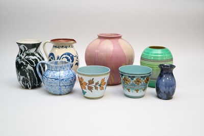 Lot 208 - A collection of art pottery including an Art...