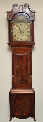 Lot 292 - A 19th century mahogany longcase clock, the 13"...