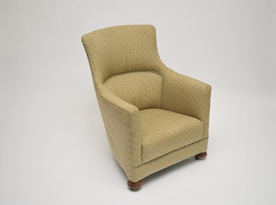 Lot 331 - A small upholstered tub armchair, 85cm high,...