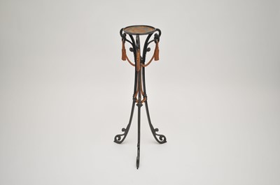 Lot 332 - A decorative wrought iron plant stand, with...