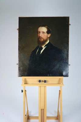 Lot 19 - M.H. Colnaghi (19th Century) Portrait of Hugh Robert Hughes the younger of Kinmel Hall