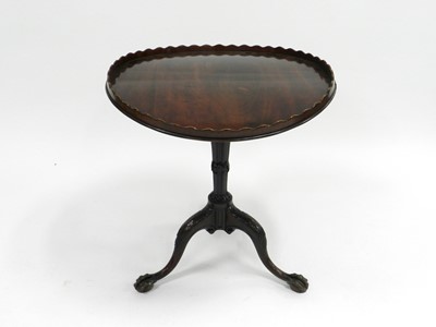 Lot 422 - A George II style mahogany tripod table, 19th...