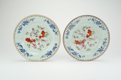 Lot 316 - A pair of Chinese famille rose plates, 18th century