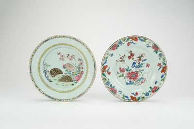Lot 317 - Two Chinese famille rose plates, 18th century