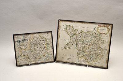 Lot 5 - A Robert Morden map of North Wales, 36 x 43cm,...