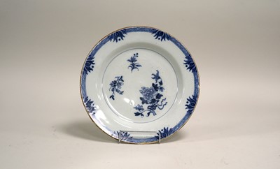 Lot 182 - 18th century English delft plate