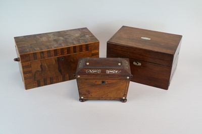 Lot 238 - A 19th century rosewood veneered jewellery /...