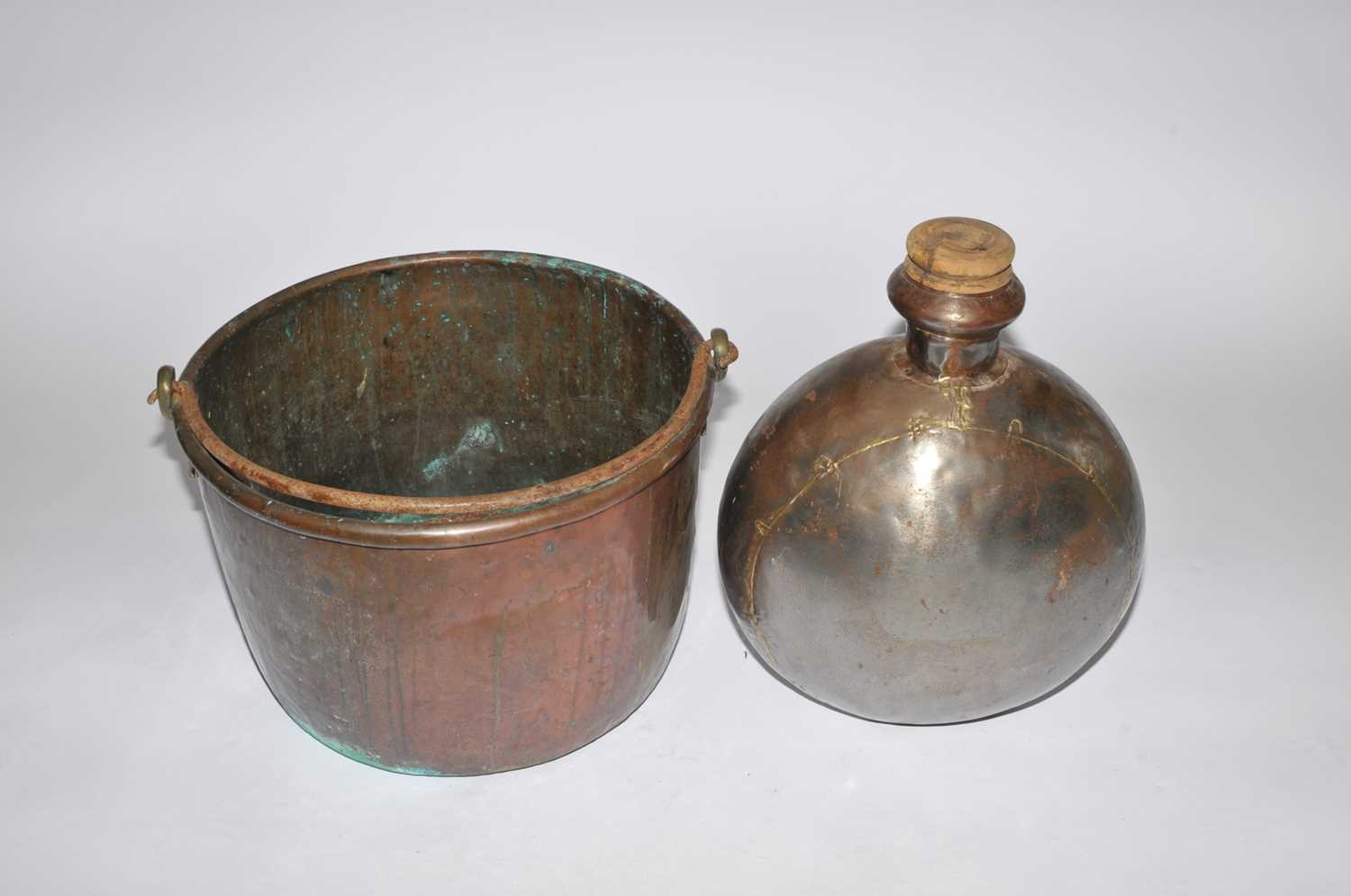 Lot 308 - A very large Victorian copper boiling pan with...