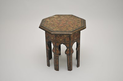 Lot 309 - An early 20th century Kashmiri painted lacquer...