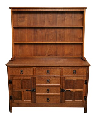 Lot 319 - Alan Grainger (Acornman) a pale oak sideboard,...